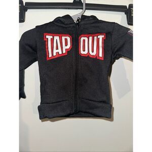 WWE Tapout Infant Zip Up Jacket Hoodie Size 3-6 months Black Wrestling